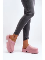Dámské žabky s masivní podrážkou Big Star NN274020 Růžové Dámské žabky s masivní podrážkou Big Star NN274020 Růžové