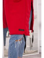 Zateplená bunda s kapucí červená