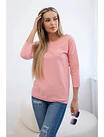 Dámská blůza s lodičkovým výstřihem meruňková Dámská blůza s lodičkovým výstřihem meruňková