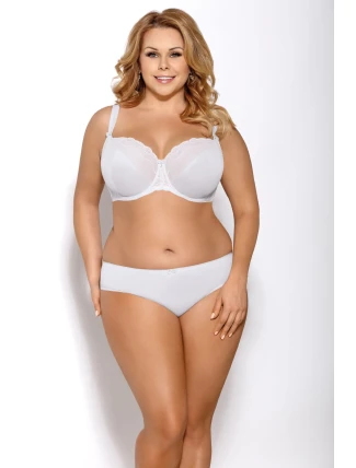 Dámské kalhotky Adele K326 Bílé nízké kalhoty - Gorsenia Dámské kalhotky Adele K326 Bílé nízké kalhoty - Gorsenia