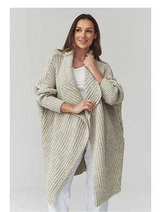 Svetr na zapínání  model 226880 Makadamia