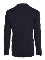 Pánské jednořadové sako v tmavě modré barvě FashionStreet MX0636