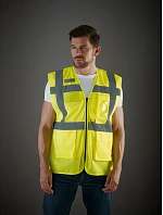 Yoko HVW 820 Hi-Vis síťovaná bezpečnostní vesta 79.W820 hi vis orange