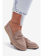 Dámské mokasíny z imitace semiše Vinceza Béžové