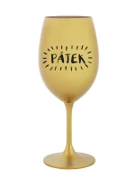 PÁTEK - zlatá sklenice na víno 350 ml