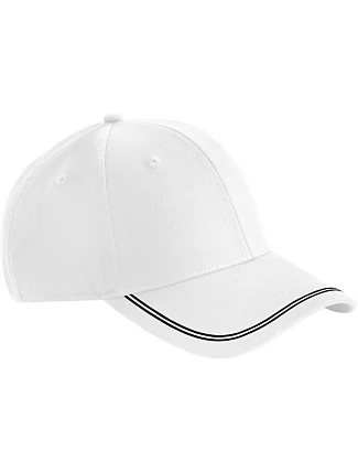 Beechfield B 166R 6 panelová kšiltovka "Match Day" 53.166R white/black Beechfield B 166R 6 panelová kšiltovka "Match Day" 53.166R white/black