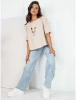 Dámská oversize halenka BULS beige FashionStreet RY2505 Dámská oversize halenka BULS beige FashionStreet RY2505