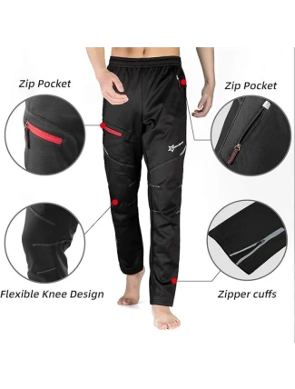 Rockbros pánské dlouhé kalhoty na kolo černé XL