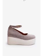 Dámské espadrilky na klíně šedé Malla