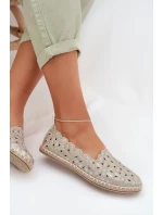 Dámské nazouvací baleríny s květinami zlaté Vennice Dámské nazouvací baleríny s květinami zlaté Vennice