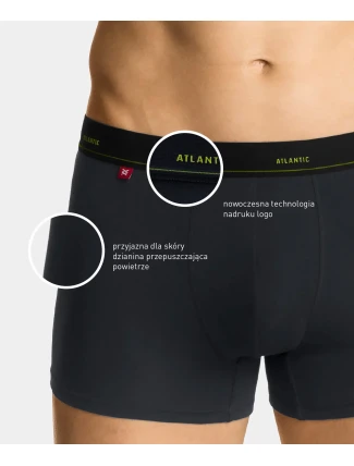 Pánské boxerky ATLANTIC PREMIUM - tmavě šedé Pánské boxerky ATLANTIC PREMIUM - tmavě šedé