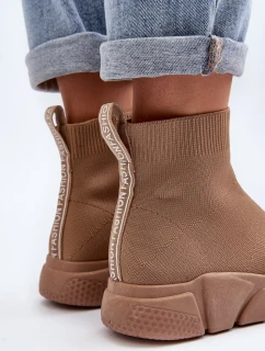 Dámská sportovní obuv s ponožkou Béžová Zirila