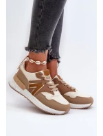 Dámské tenisky vyrobené z eko kůže, hnědé Vinelli Dámské tenisky vyrobené z eko kůže, hnědé Vinelli