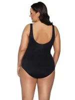 Dámské jednodílné plavky SKJ-56 TROPICAL ISLAND Černá se zelenou - AVA Dámské jednodílné plavky SKJ-56 TROPICAL ISLAND Černá se zelenou - AVA