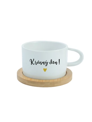 KRÁSNÝ DEN! - zelený mint hrníček makronka 200 ml