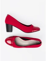 Exkluzívní dámské lodičky červené na širokém podpatku Exkluzívní dámské lodičky červené na širokém podpatku