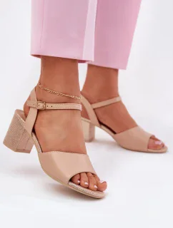 Sandály na podpatku model 213011 Step in style