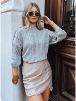 Dámský oversize svetr CAMELLIA šedý FashionStreet MY2112