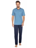 Pánské pyžamo Regina 456 v plné délce 2XL-3XL