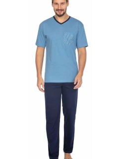 Pánské pyžamo Regina 456 v plné délce 2XL-3XL