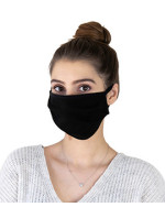 Ochranná maska, opakovaně použitelná bavlna, pětibalení - černá