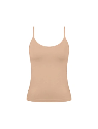 Dámské tílko GO Sense Spaghetti Top - BROWN - béžové 1195 - SLOGGI