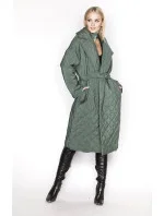 Zelená prošívaná bunda s límcem (AG8-8010) Zelená prošívaná bunda s límcem (AG8-8010)