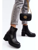 Dámské Zip Boty Černé Romella