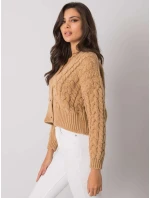 Dámský svetr D90031J90792A1 velbloudí barva