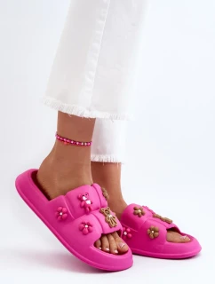Dámské pěnové pantofle s ozdobami Fuchsia Cambrina