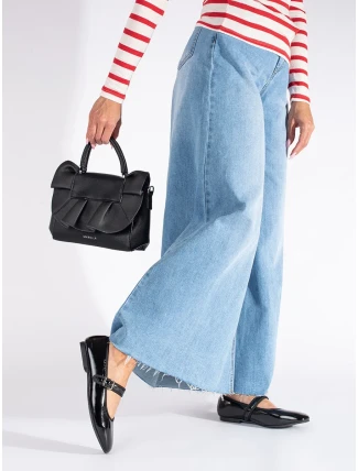 Originální  baleríny dámské černé bez podpatku