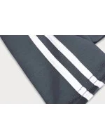 Dámské bavlněné legíny v grafitové barvě s lampasy (YW06038) Dámské bavlněné legíny v grafitové barvě s lampasy (YW06038)