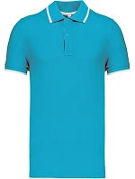 Kariban K 245 Pánské kontrastní piqué polo 20.K245 light turquoise/white/navy Kariban K 245 Pánské kontrastní piqué polo 20.K245 light turquoise/white/navy