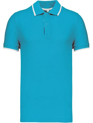 Kariban K 245 Pánské kontrastní piqué polo 20.K245 light turquoise/white/navy Kariban K 245 Pánské kontrastní piqué polo 20.K245 light turquoise/white/navy