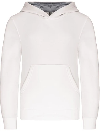 Kariban K 453 Dětská kontrastní mikina s kapucí 20.K453 white/fine grey Kariban K 453 Dětská kontrastní mikina s kapucí 20.K453 white/fine grey