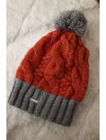 Paris fleecová čepice K212 červená+šedá Paris fleecová čepice K212 červená+šedá