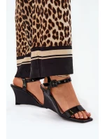 Laky Dámské Sandály Na Klínu Černé Vliraya