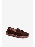 Mokasiny Barefoot z přírodního semiše Zazoo 10220 Hnědé Mokasiny Barefoot z přírodního semiše Zazoo 10220 Hnědé