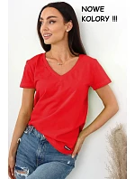 Dámské tričko Serek s krátkým rukávem hnědé - Off Pink