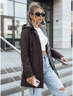 Dámská bunda parka s odepínací kapucí hnědá FashionStreet TY5392