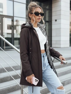 Dámská bunda parka s odepínací kapucí hnědá FashionStreet TY5392