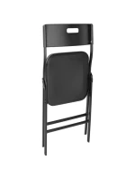 STOLEK PRO CATERING KOMPAKTNÍ STOLEK 86,5x86,5x71 cm a 4 SEDÁTKA ČERNÝ