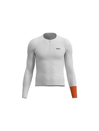Cyklistické tričko POC M's Cadence L/S Jersey, bílé