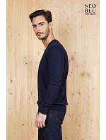 NEOBLU Sullivan Men Pánský svetr s výstřihem do V 24.3987 night blue NEOBLU Sullivan Men Pánský svetr s výstřihem do V 24.3987 night blue