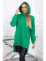 Zateplená mikina s delšími zády světle zelená Zateplená mikina s delšími zády světle zelená