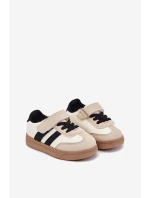 Sportovní Obuv Tenisky Dětské Na Suchý Zip Béžové Adelina