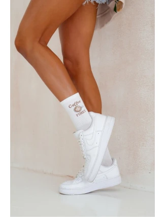 Dámské ponožky Coffee FIRST Bílé