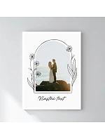 Personalizovaný magický fotoobraz v rámu - 30x40 - květinové orámování
