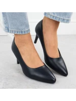 Dámské tmavě modré lodičky na jehlovém podpatku Sergio Leone 1336