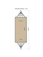 Zahradní houpací síť pro 2 osoby Luxe XXL 250x150 cm modrá 1021201 Zahradní houpací síť pro 2 osoby Luxe XXL 250x150 cm modrá 1021201